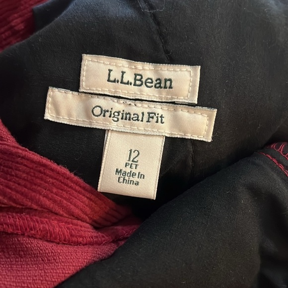 L.L. Bean Corduroy Red Pants Size 12PET - Picture 9 of 9